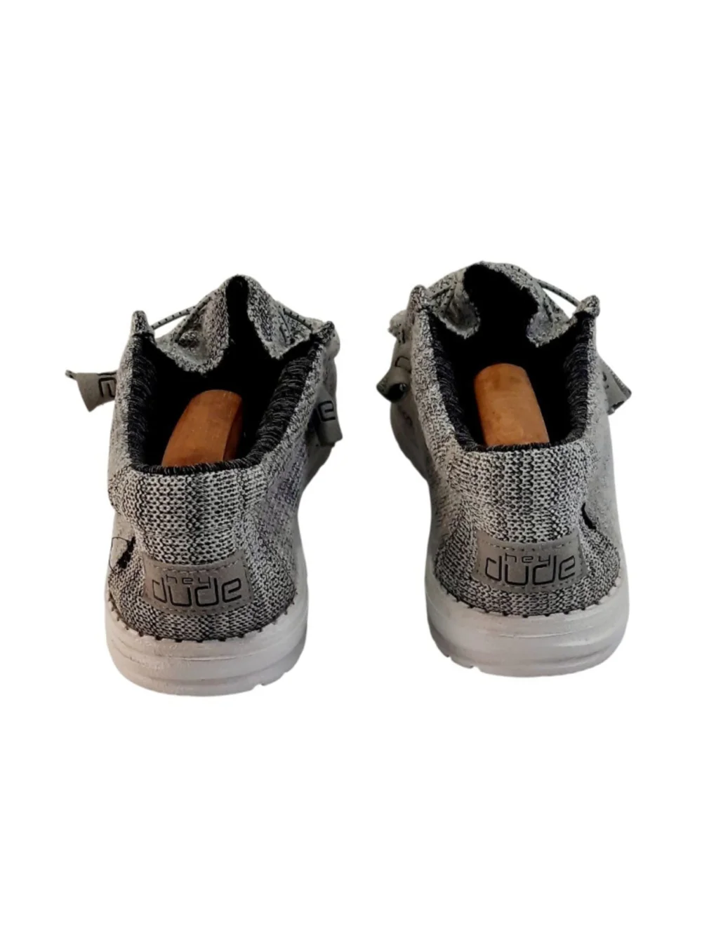 Hey Dude Men’s Wally Stretch Mix Slip-On Shoes Color Granite Size 10